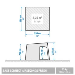 Quechua 6 Person Inflatable Camping Shelter -Camping Equipment k62146d9c06fc868e43a84ebe4a210b04