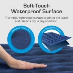 Single Camping Air Bed – Navy/White -Camping Equipment k769a28be83a2efead55da41c8ba034e9