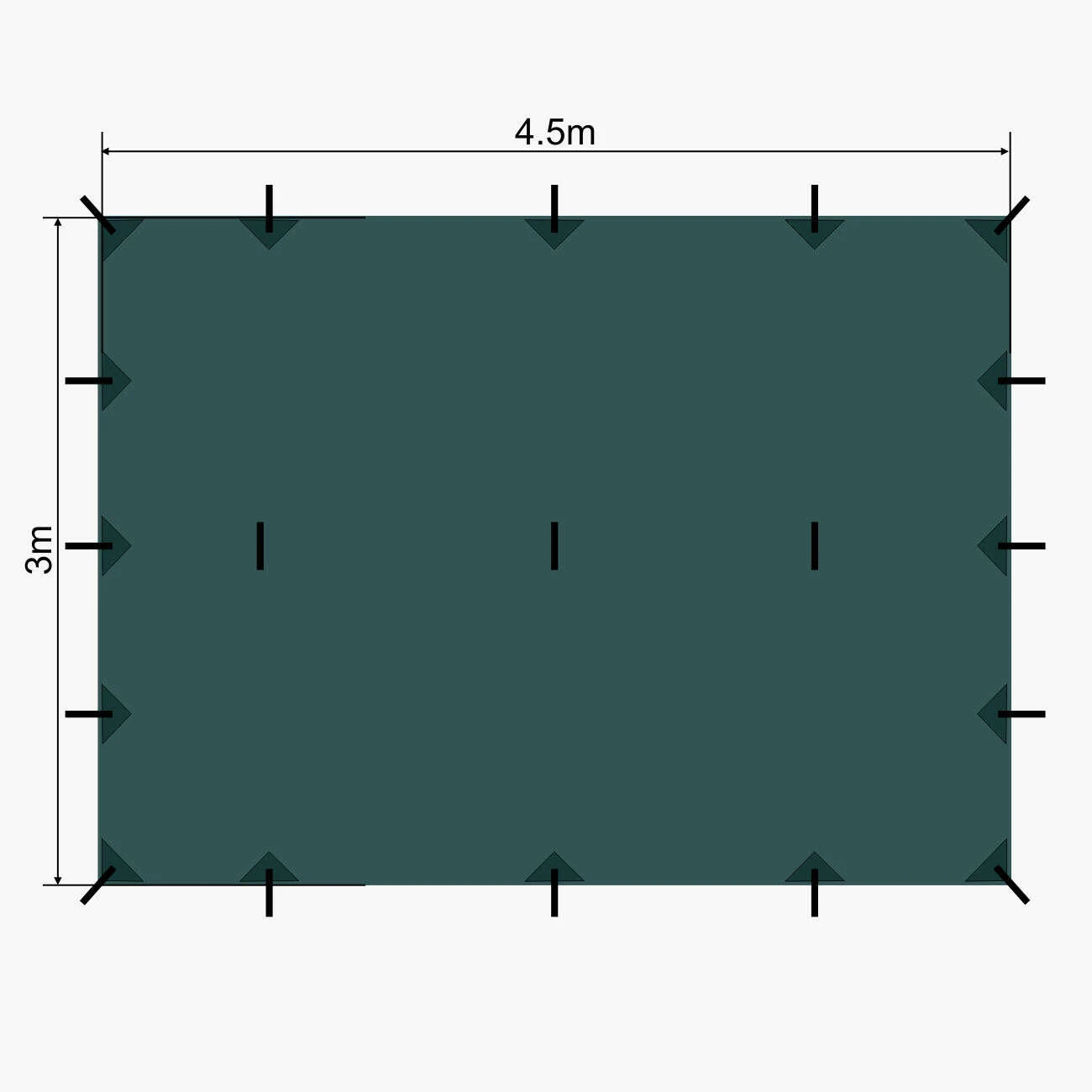 Lomo 4.5m X 3m Bushcraft Tarp 7 Lomo 4.5m X 3m Bushcraft Tarp - Image 6