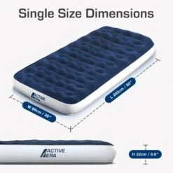 Single Camping Air Bed – Navy/White -Camping Equipment k8d17aa9b995bb950741a64fa6271a0fa