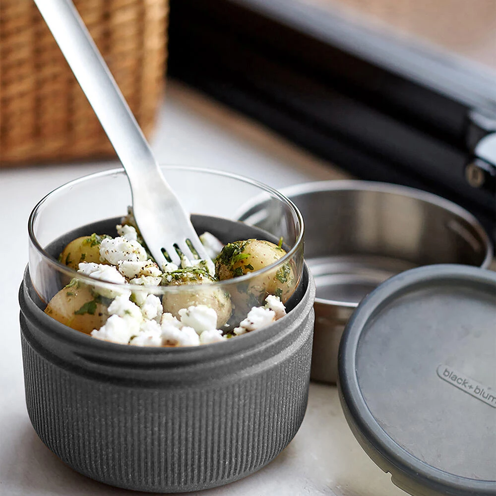 Black+Blum Glass Lunch Bowl 600ml Slate 5 Black+Blum Glass Lunch Bowl 600ml Slate - Image 3