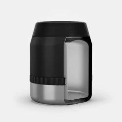 Quechua Stainless Steel Isothermal Food Box For Hiking MH500 0.8 L With Bowl Black -Camping Equipment k9f40abb231a9b0315e9797b5a6166181