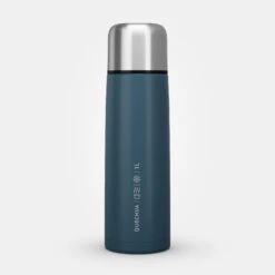 Quechua Stainless Steel Insulated Hiking Bottle 1 L Blue -Camping Equipment kaacc1d78eb48b40e1eb7de8d05fa6d15