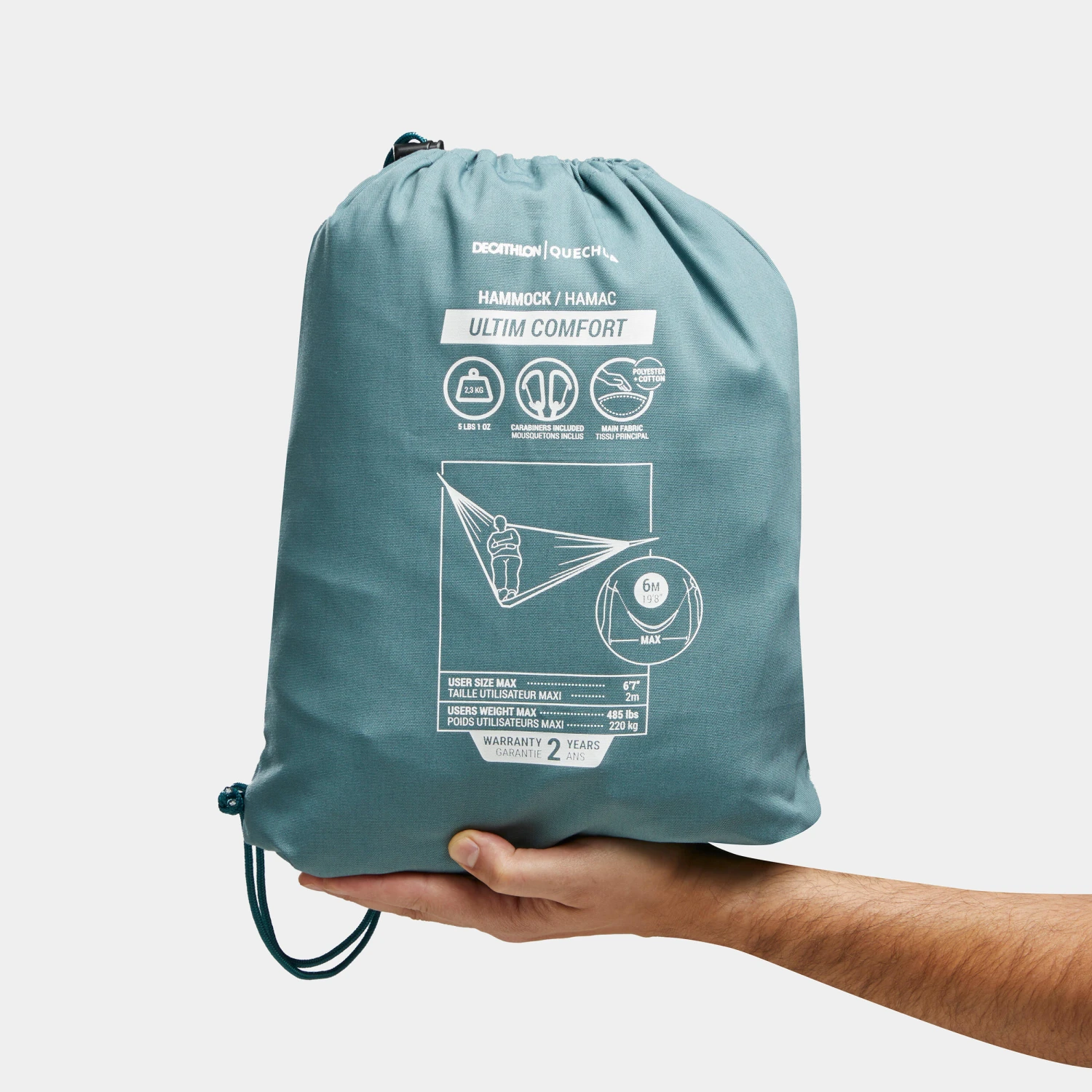 Quechua Two-person Polycotton Hammock - Ultim Comfort 350 X 180 Cm 4 Quechua Two-person Polycotton Hammock - Ultim Comfort 350 X 180 Cm - Image 2