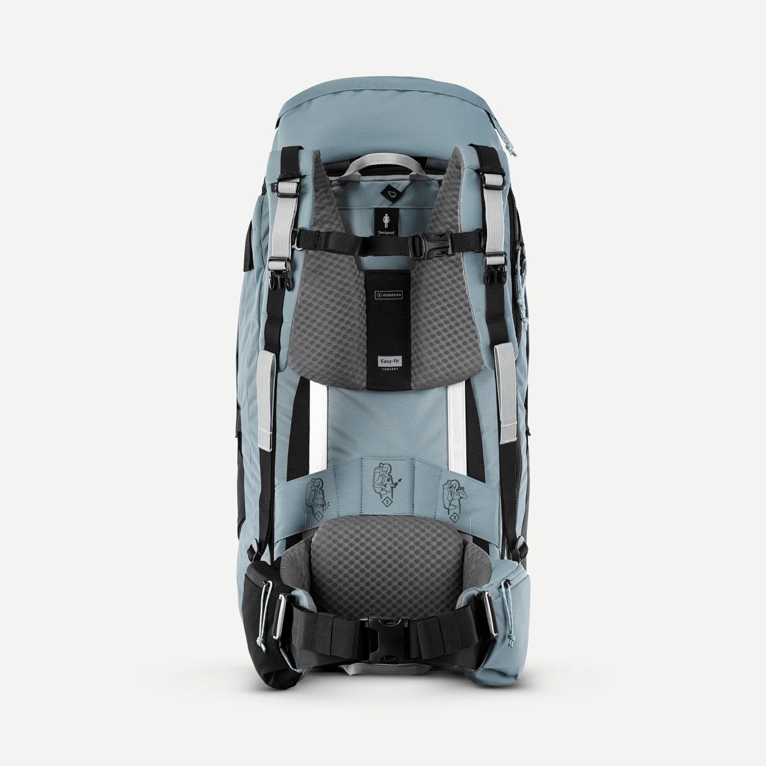 WOMEN’S TRAVEL TREKKING BACKPACK TRAVEL 900 50+6 L WITH SUITCASE OPENING 8 WOMEN’S TRAVEL TREKKING BACKPACK TRAVEL 900 50+6 L WITH SUITCASE OPENING - Image 6